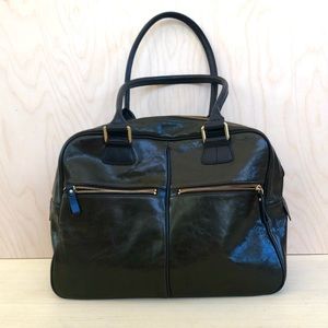 DANIER leather olive green/ brown bag